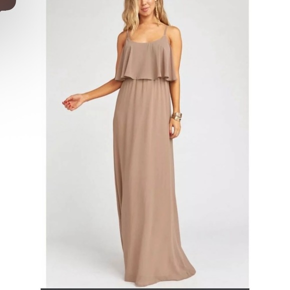 Show Me Your MuMu Caitlin Ruffle Maxi Dress Size M - Picture 2 of 7